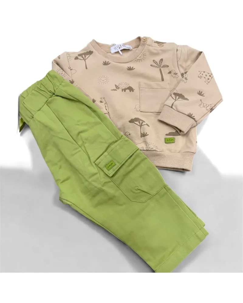 Completo Neonato 3/18 Mesi STELLE E PUPI