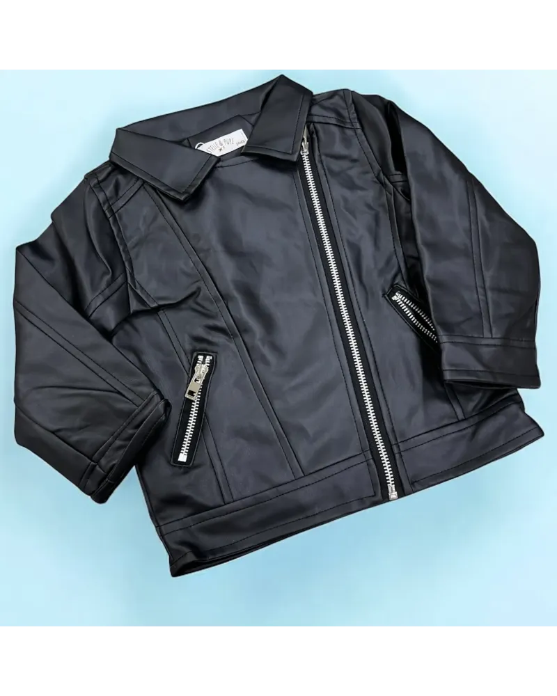 Giubbotto Chiodo Unisex Neonato/Bambino 12 Mesi/14 Anni STELLE E PUPI