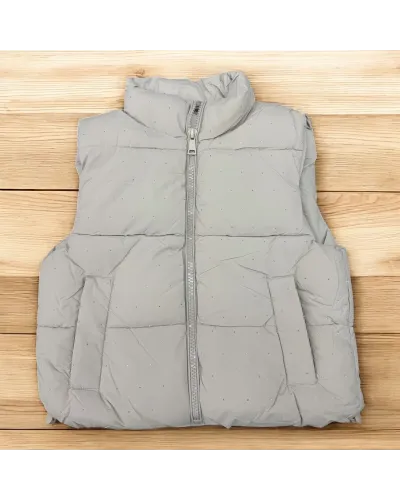 Gilet Imbottito Brillantini Bambina 4/14 Anni SMILE YES