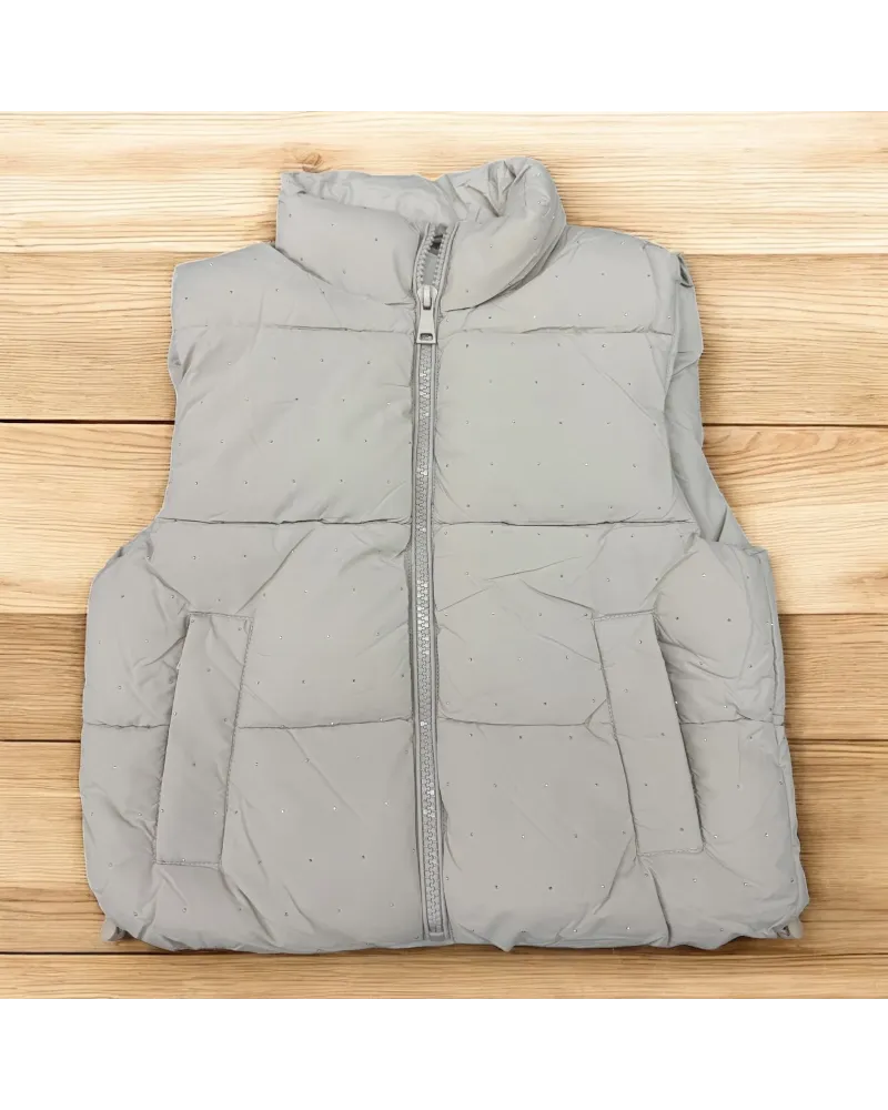 Gilet Imbottito Brillantini Bambina 4/14 Anni SMILE YES