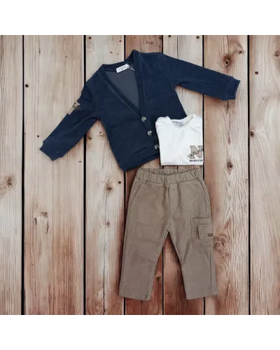 Completo Neonato 3 Pezzi 12/36 Mesi STELLE E PUPI