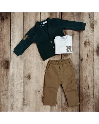 Completo Neonato 3 Pezzi 12/36 Mesi STELLE E PUPI