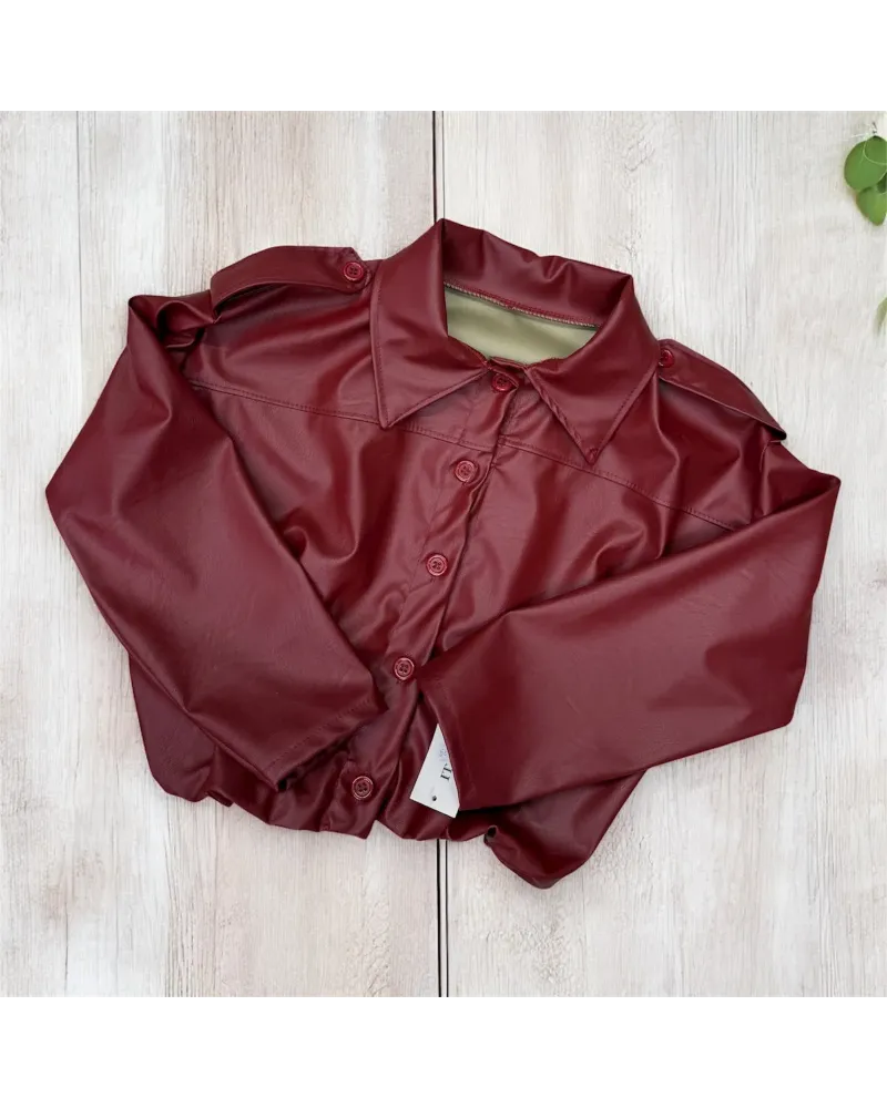 Giubbotto Ecopelle Bambina 4/12 Anni ITALY MODA