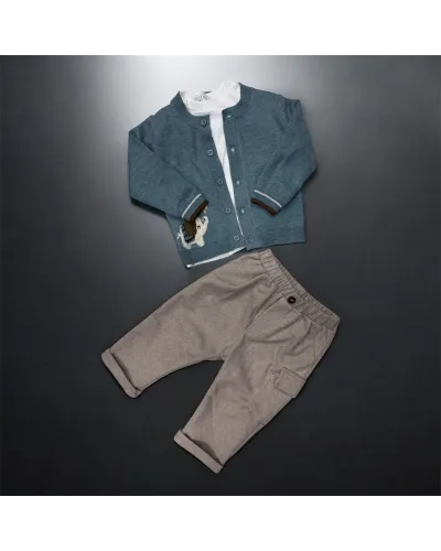 Completo Neonato 3/18 Mesi STELLE E PUPI