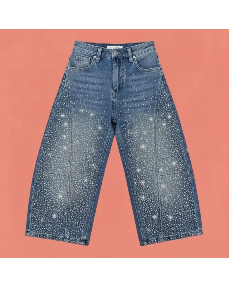 Jeans Brillantini Neonata 12/36 Mesi Y-CELIN