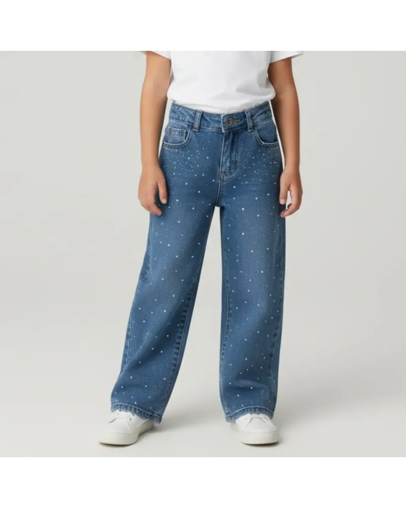 Jeans Brillantini Bambina 4/14 Anni LOEVIA JEANS