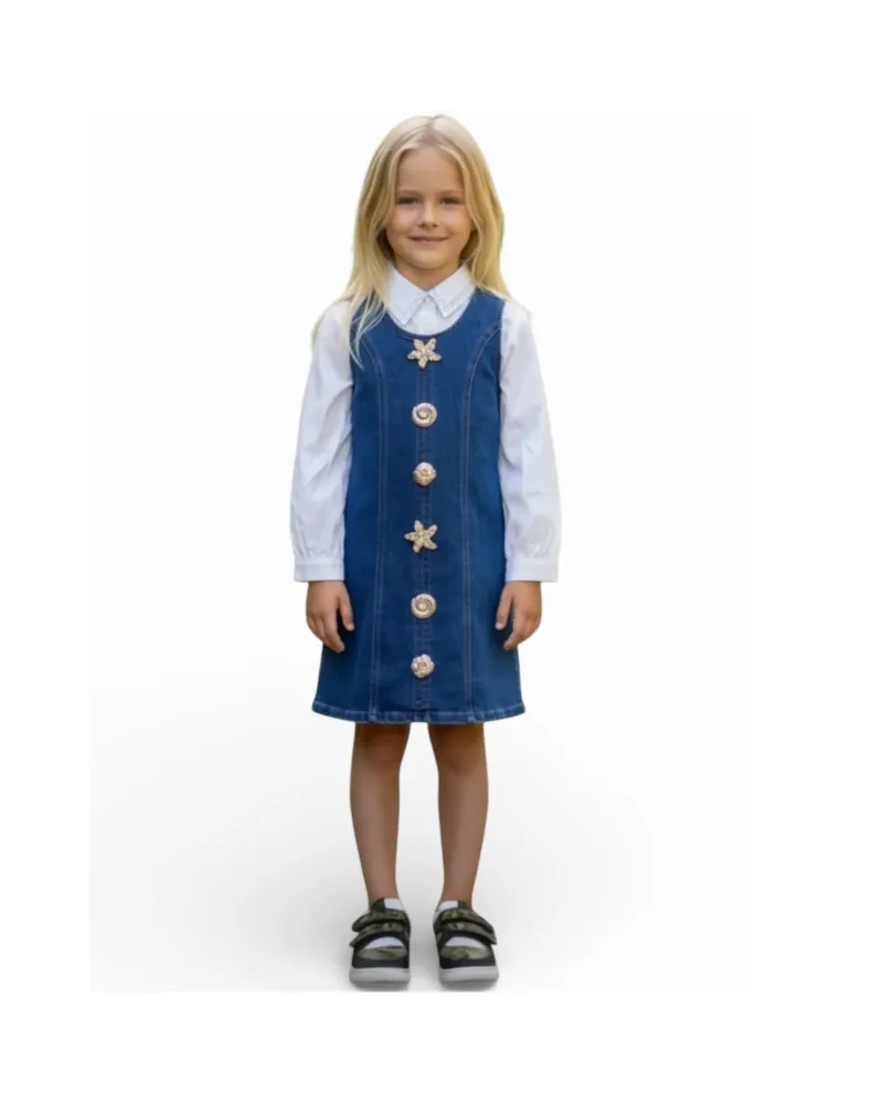 Vestitino Jeans Bambina 4/14 Anni YOYO S.