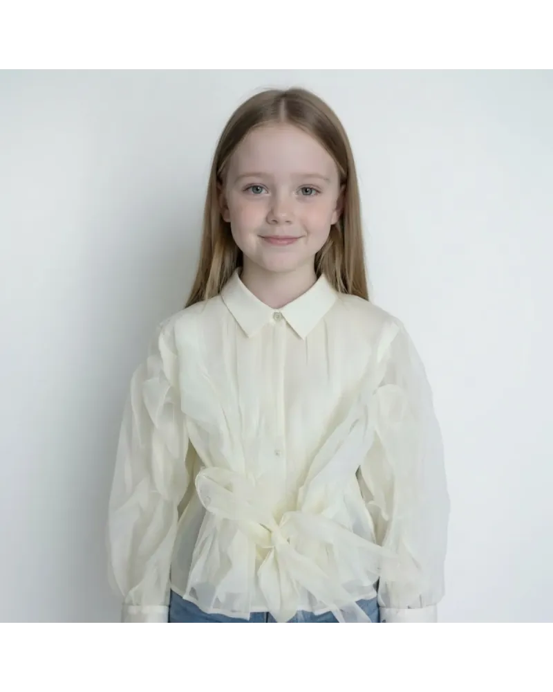 Camicia Volant Bambina / Ragazza 4/14 Anni YOYO S.