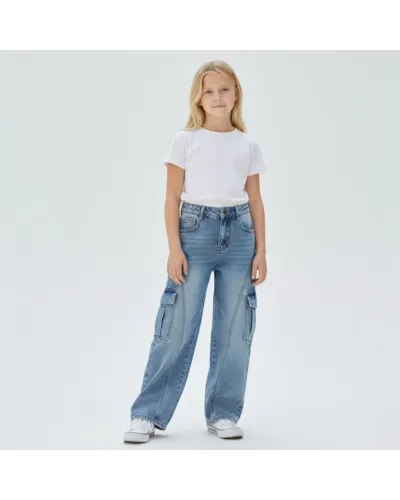 Jeans Cargo 4/14 Anni Bambina / Ragazza LEOX