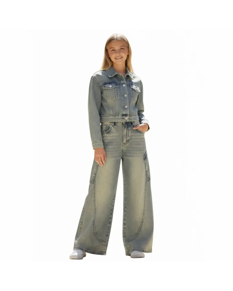 Jeans Strass Bambina / Ragazza 4/14 Anni Y-CELIN